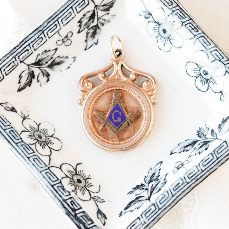Enameled Masonic Charm
