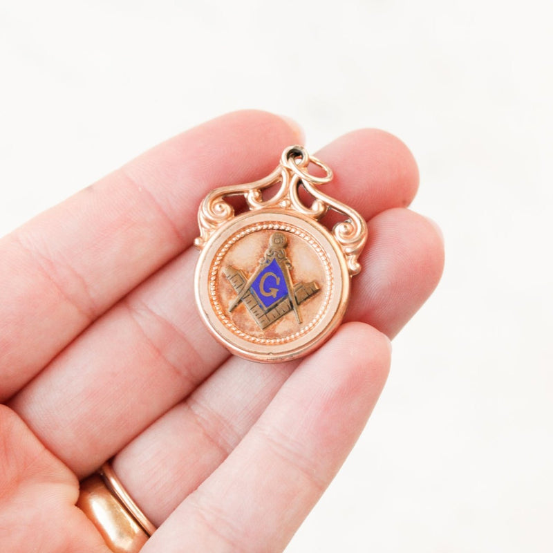 Enameled Masonic Charm