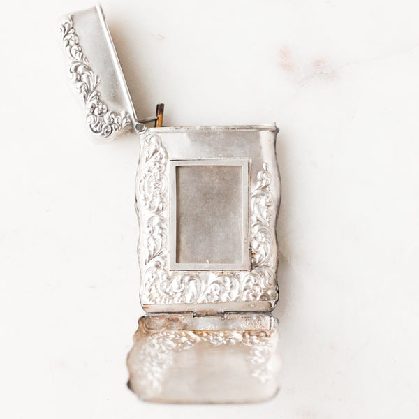 Victorian Silver Vest Case with Hidden Frame