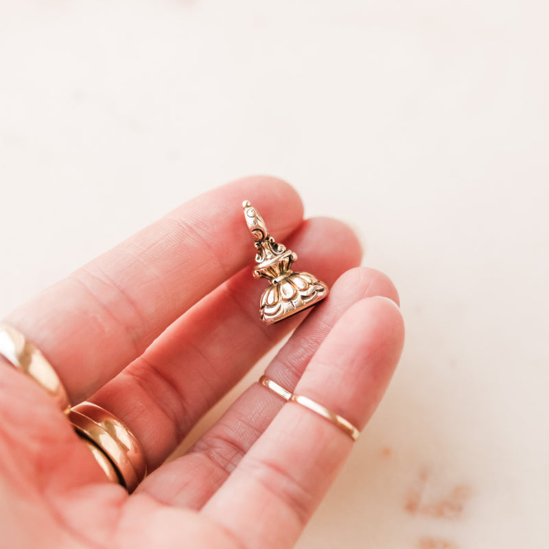 "Courage" C.S. Lewis Gilt Fob