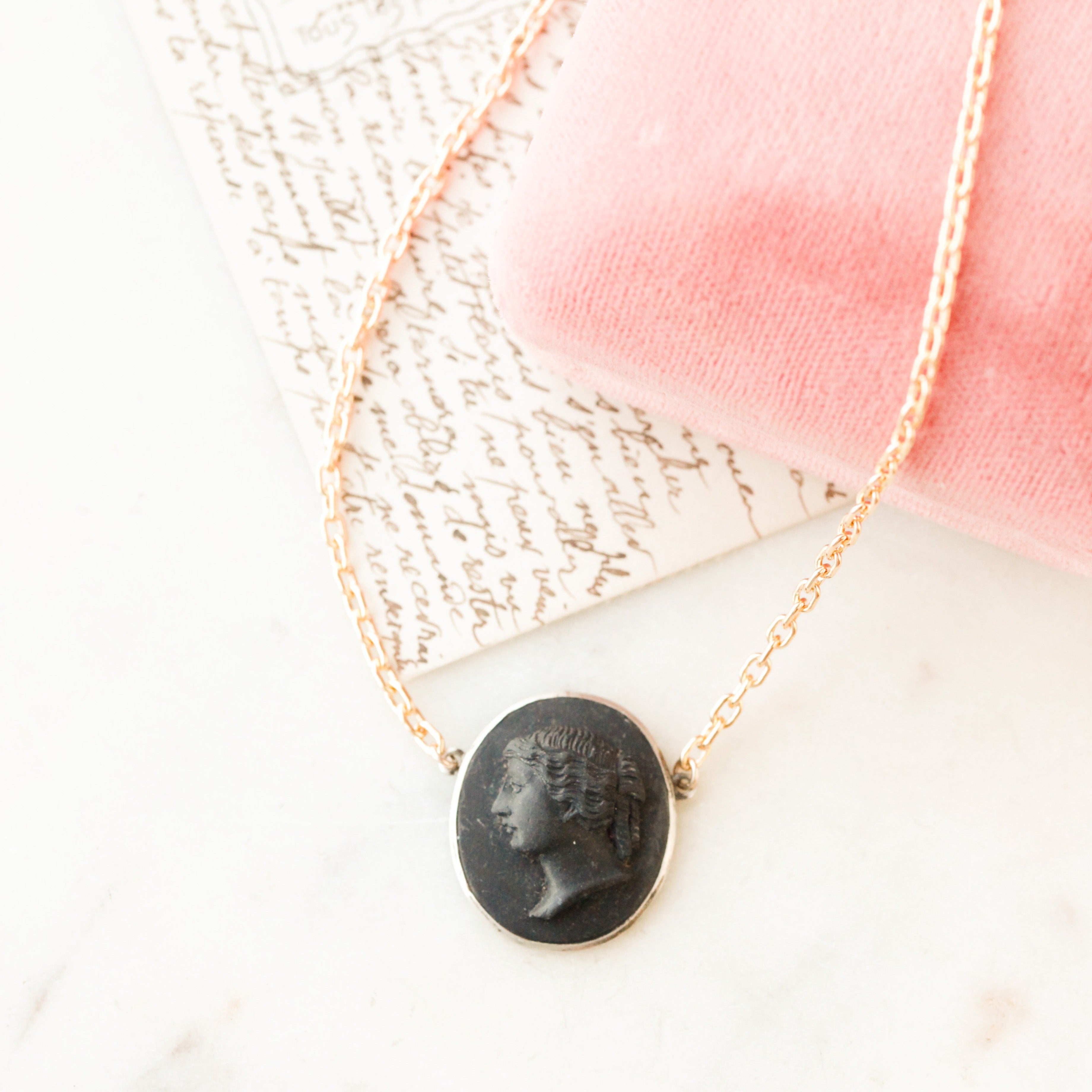 Lennie Lava Cameo Pendant