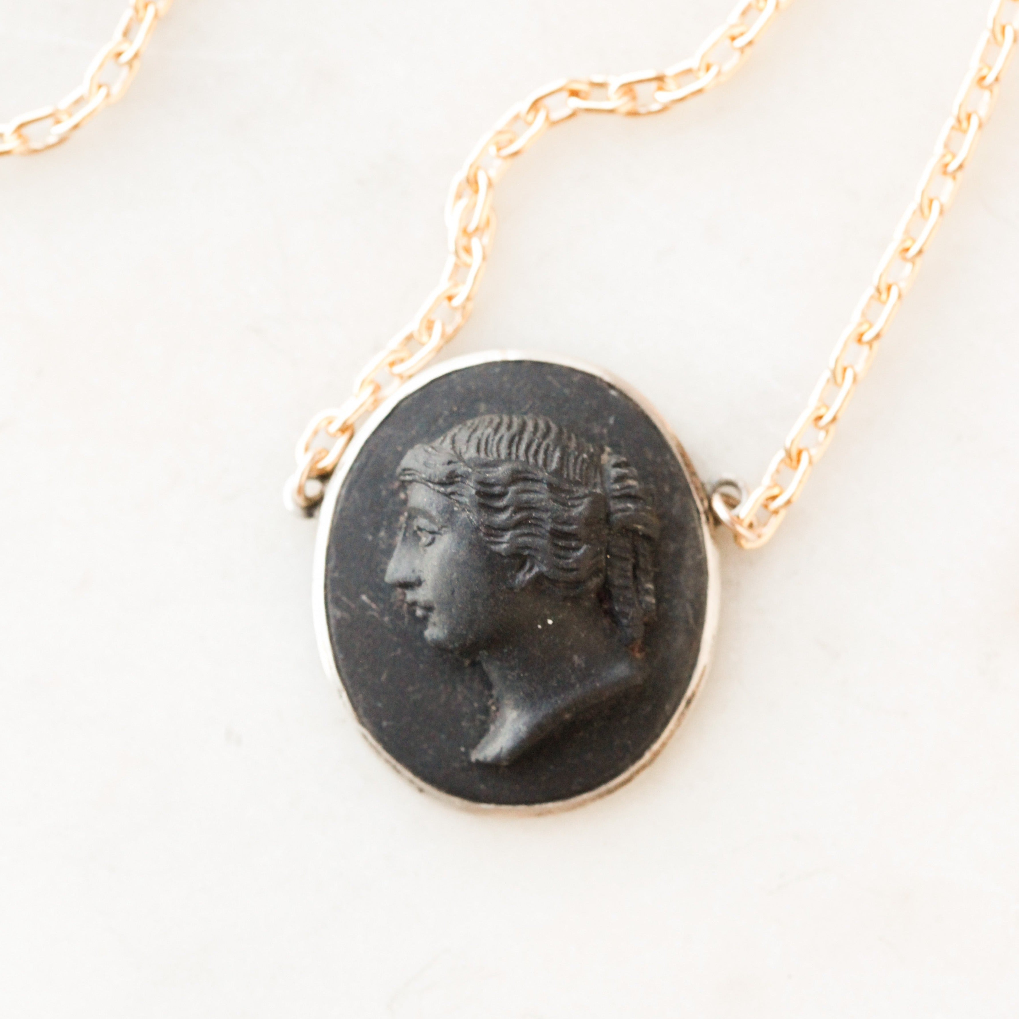 Lennie Lava Cameo Pendant