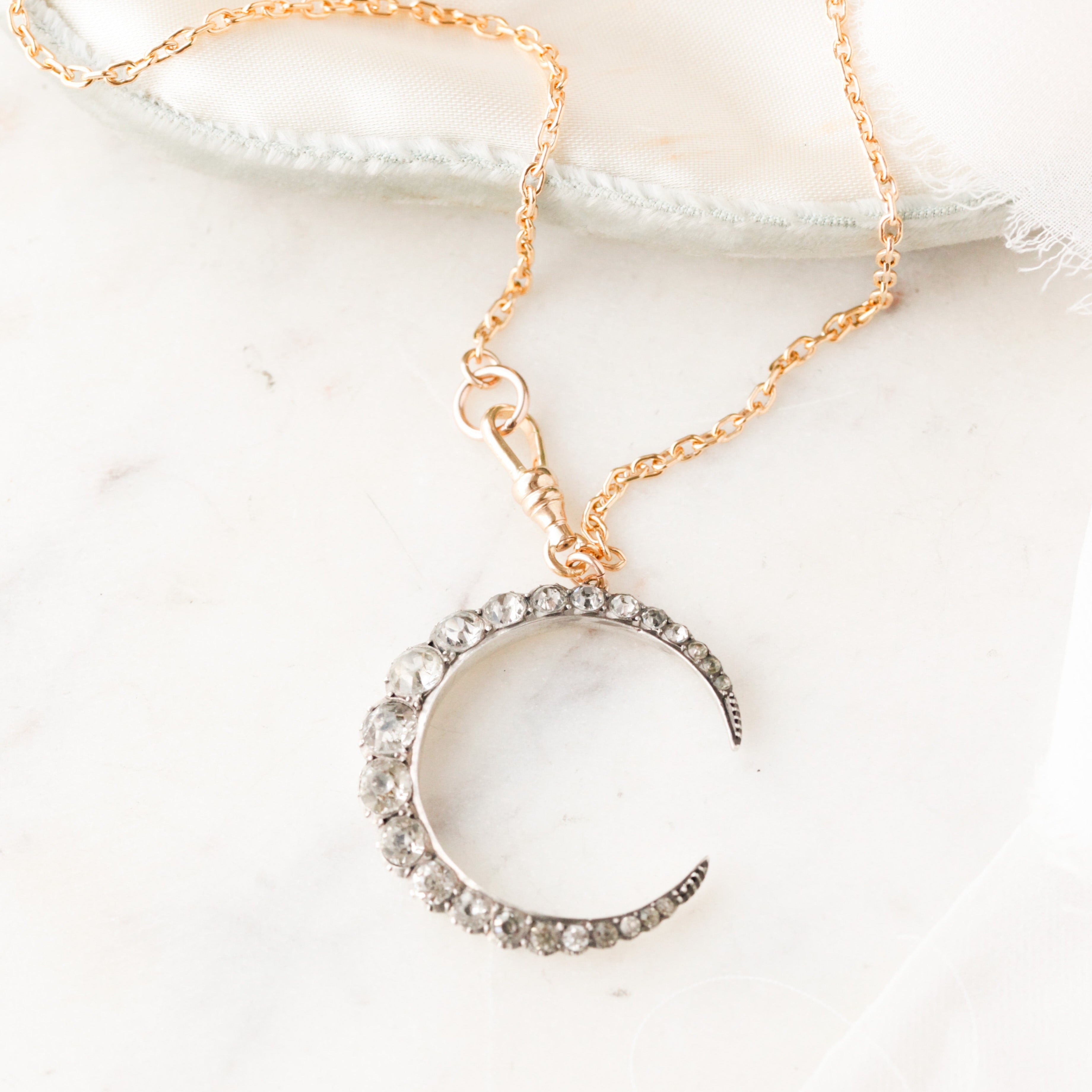 Chessie Edwardian Crescent Necklace