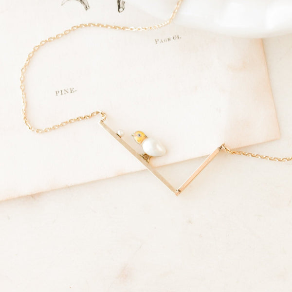 Lucky Pearl Horseshoe Pendant