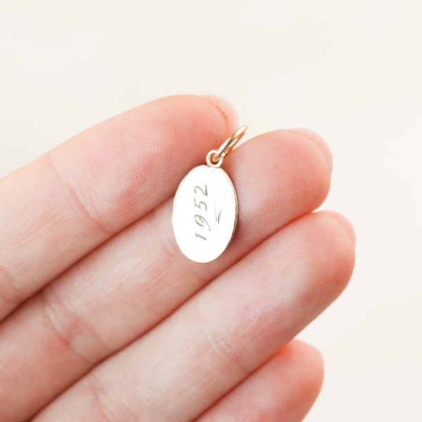 "1952" Oval Charm