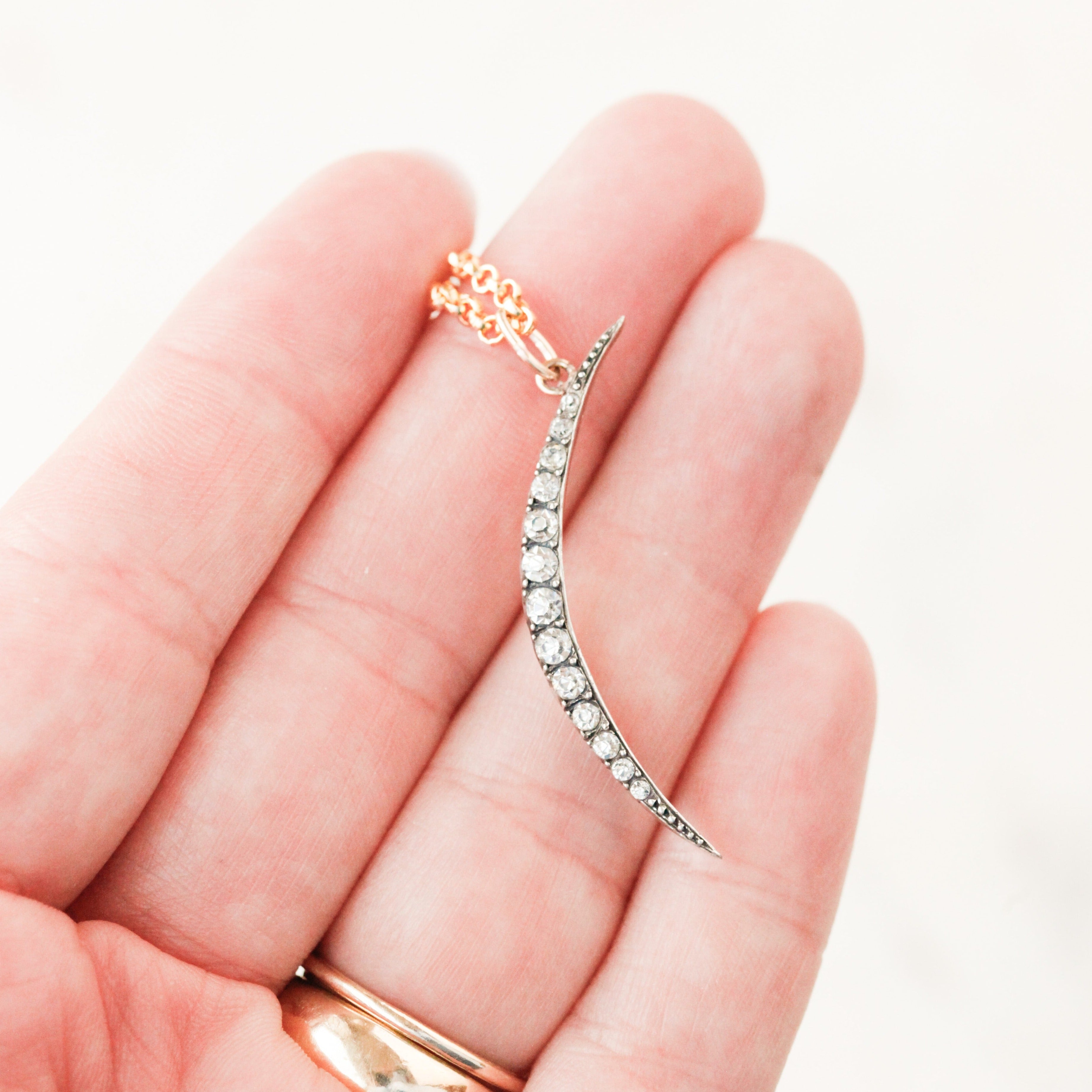 Mabel Edwardian Crescent Pendant