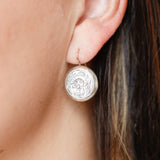 Iris Engraved Buckle Earrings