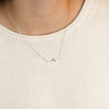 Enameled Chick + Pearl Necklace