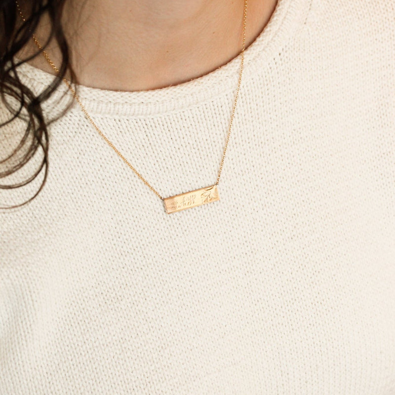 "GAW" Floral Initial Pendant
