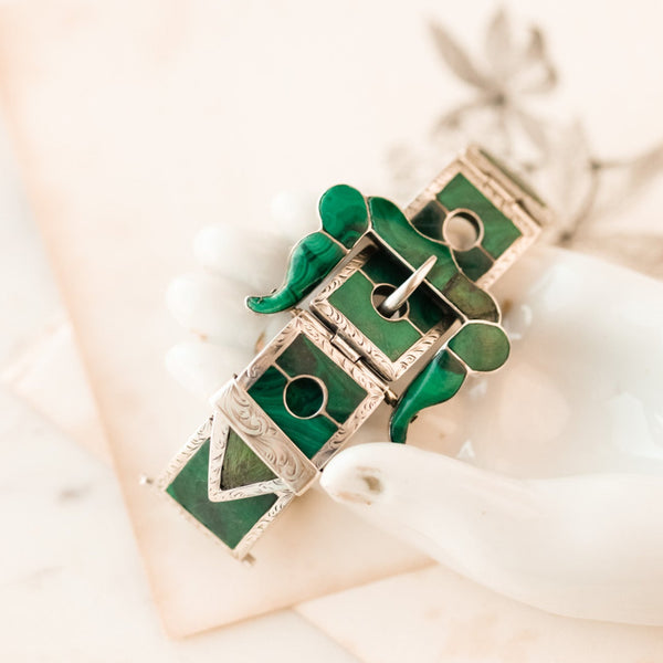 Serena Malachite Buckle Bracelet