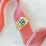 Billow Gold + Turquoise Italian Ring