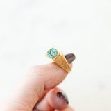 Billow Gold + Turquoise Italian Ring