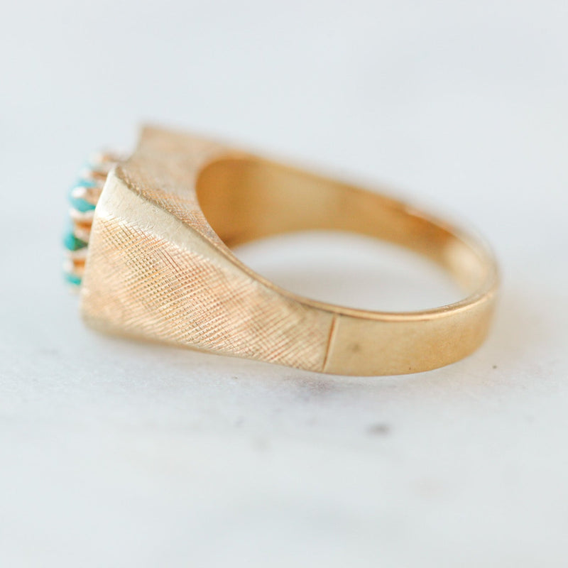 Billow Gold + Turquoise Italian Ring