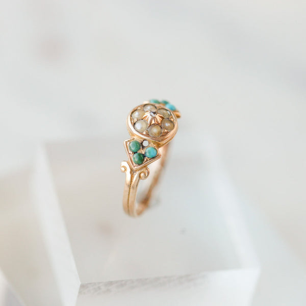 Prudence Pearl + Turquoise Ring