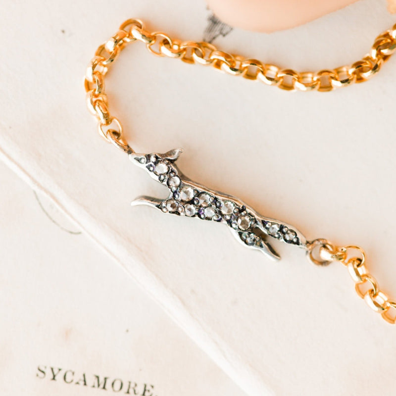 The Chase: Fox & Hound Diamond Necklace