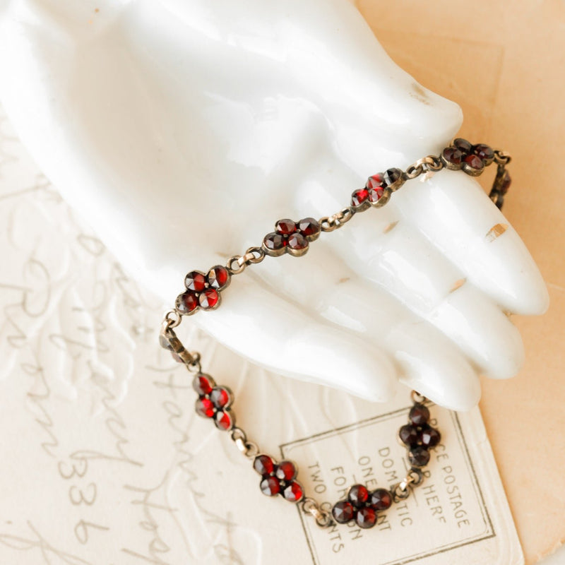 Françoise Bohemian Garnet Bracelet