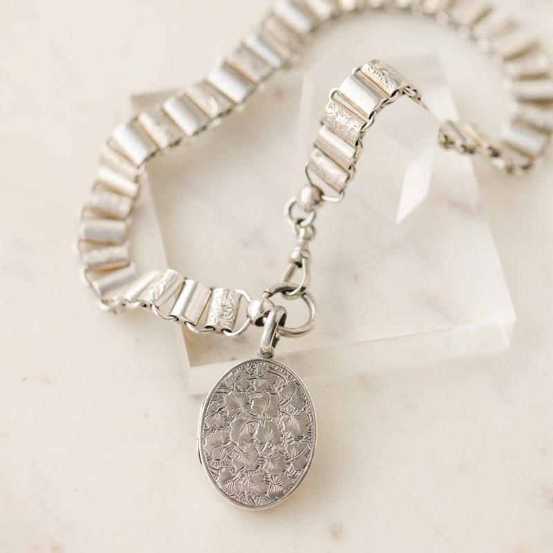 Bella Sterling Floral Necklace