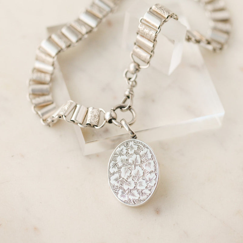 Bella Sterling Floral Necklace