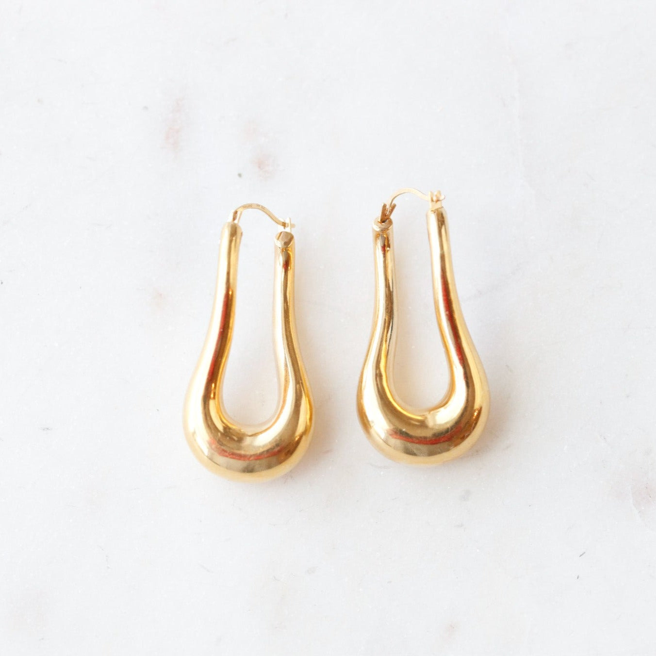 Modern Hugo 14k Gold Earrings