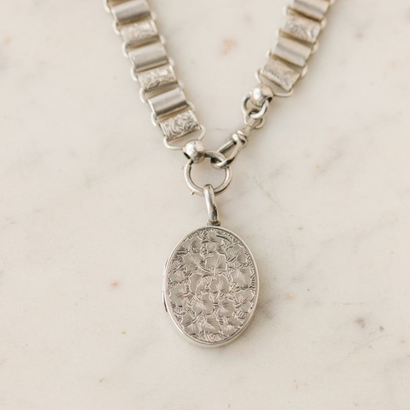 Bella Sterling Floral Necklace