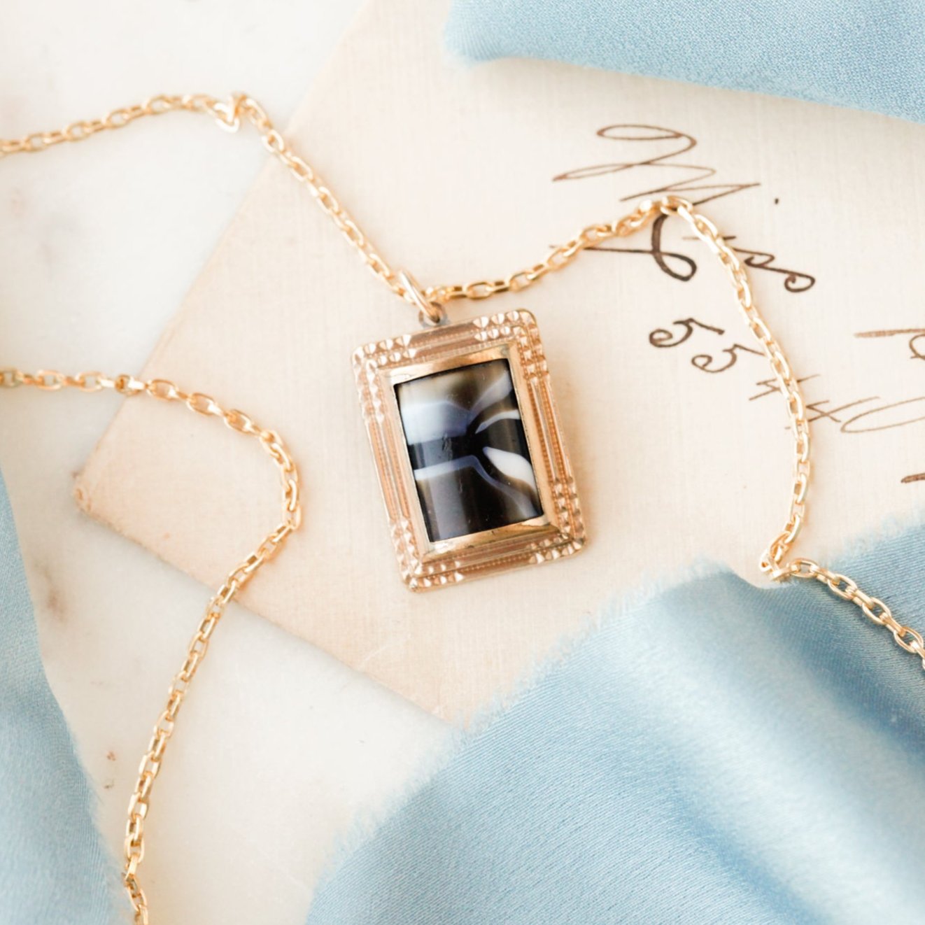 Forrest Banded Agate Pendant