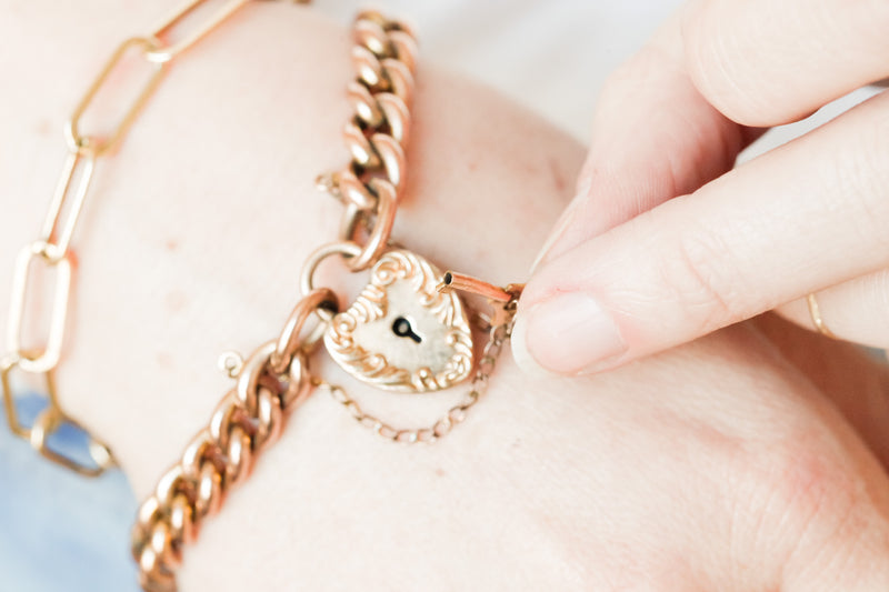 Lover's Lock + Key Bracelet