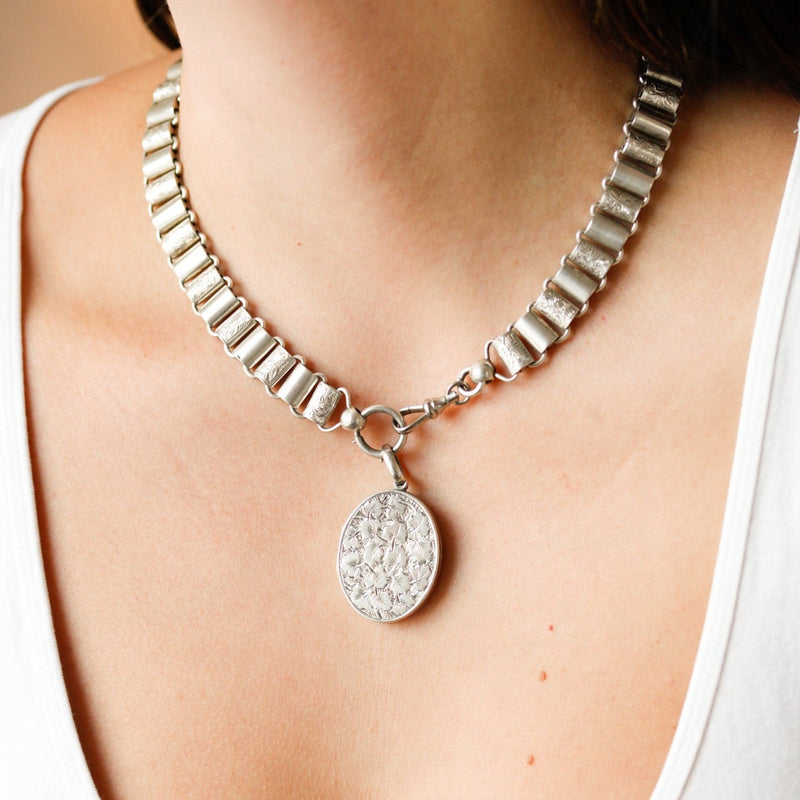 Bella Sterling Floral Necklace