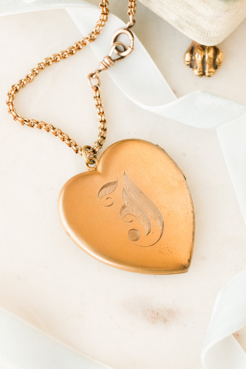 "J" Heart Locket