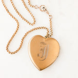 "J" Heart Locket