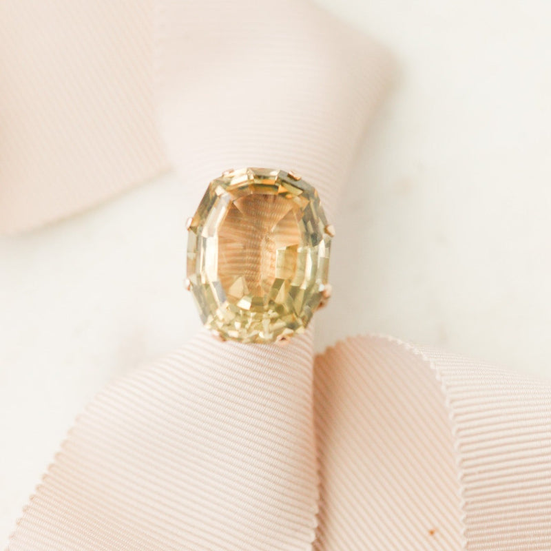 Chloe Citrine Statement Ring