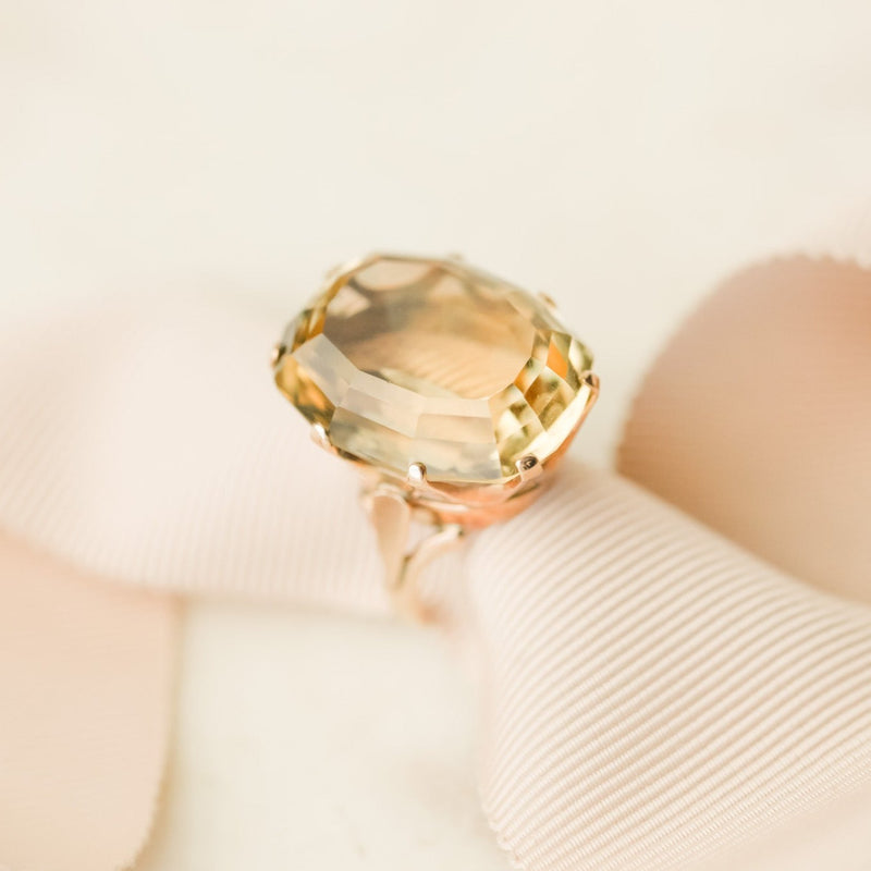 Chloe Citrine Statement Ring