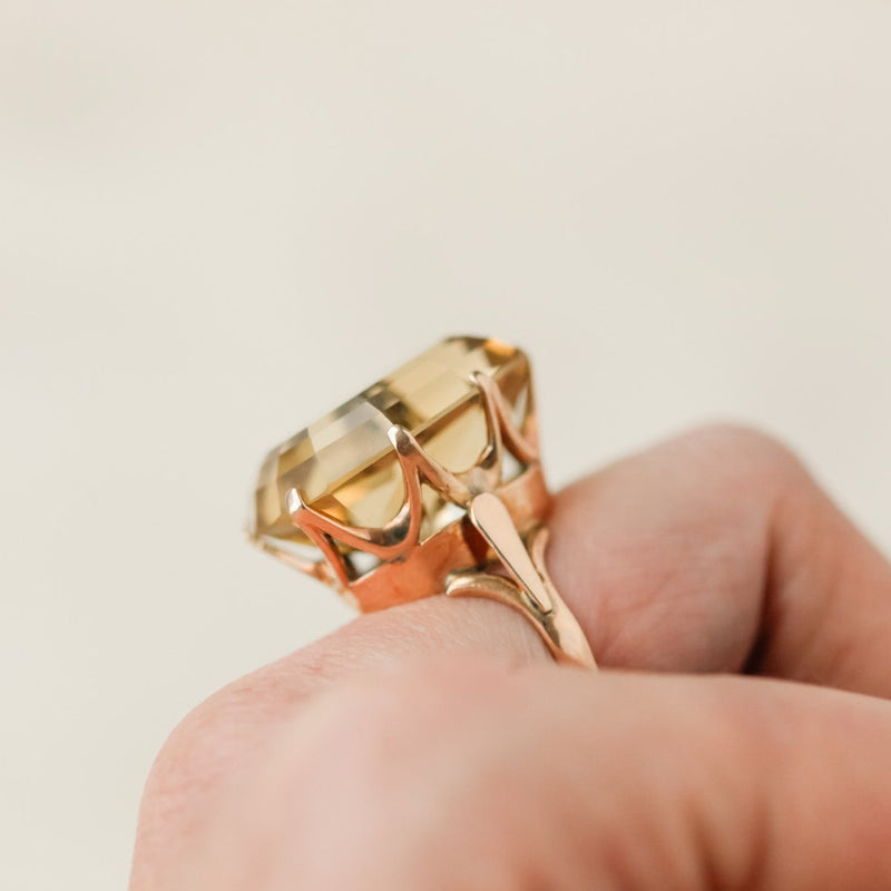 Chloe Citrine Statement Ring