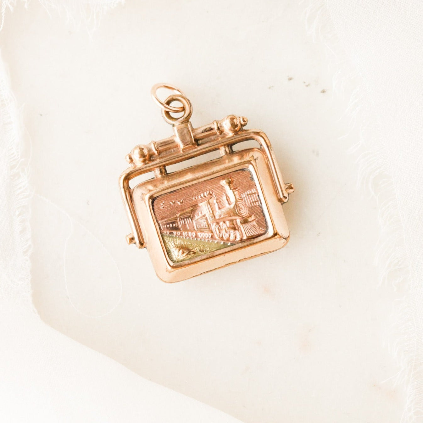 Agate Locomotive Charm