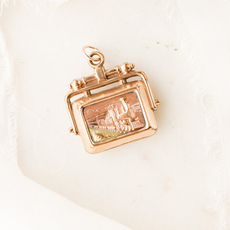 Agate Locomotive Charm