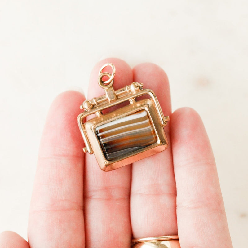 Agate Locomotive Charm