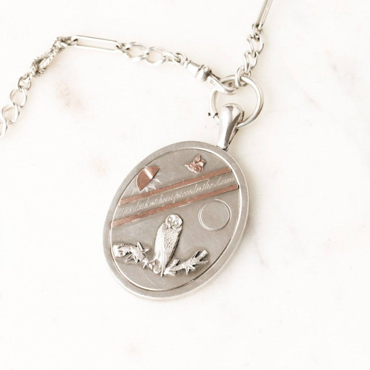 "The Darkest Hour Proceeds The Dawn" Necklace