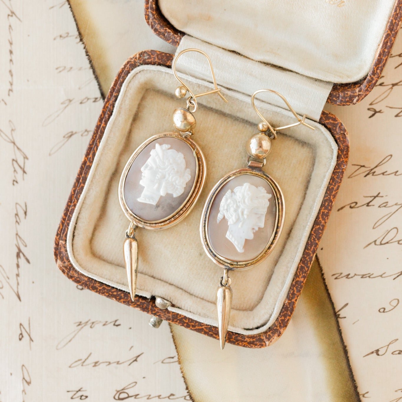 Cristo Cameo Earrings
