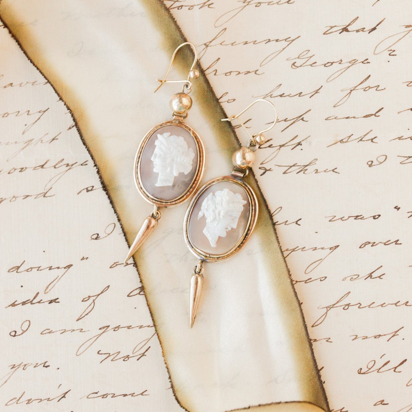 Cristo Cameo Earrings