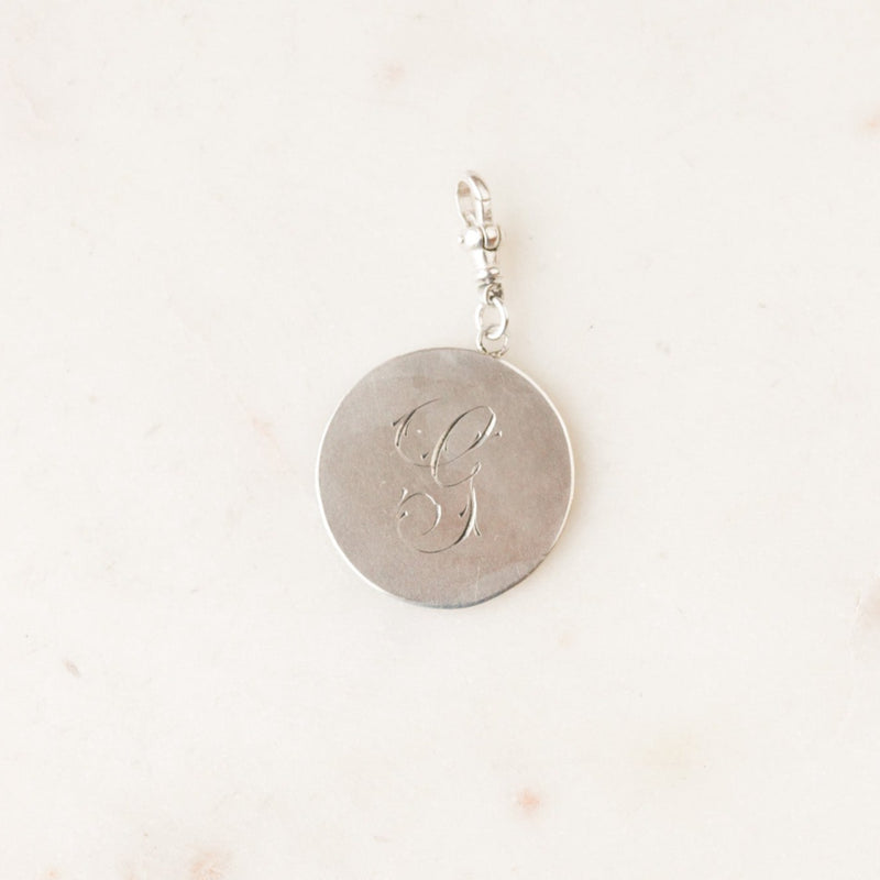 Victorian "G" Engraved Charm