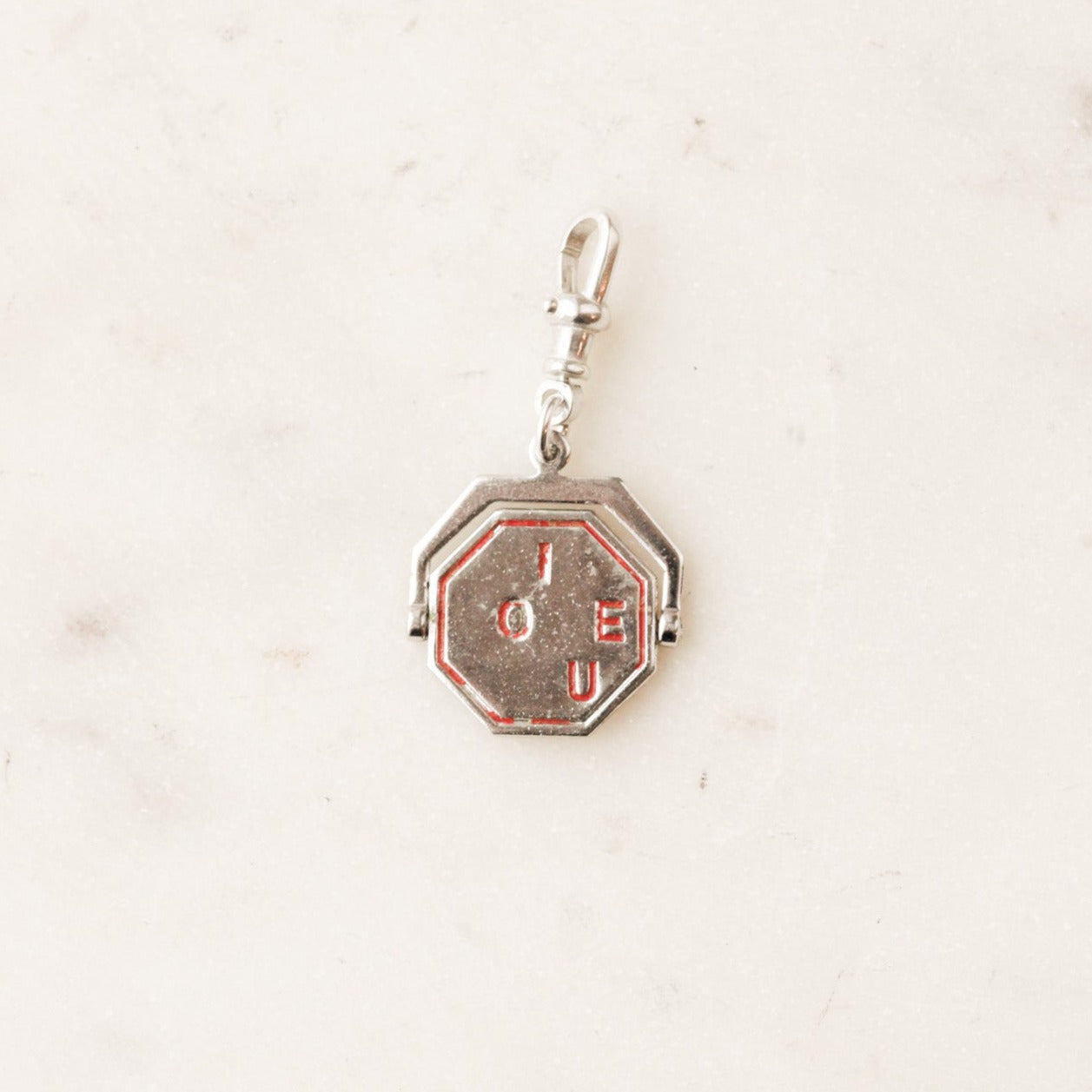 "I LOVE YOU" Enameled Spinner Charm