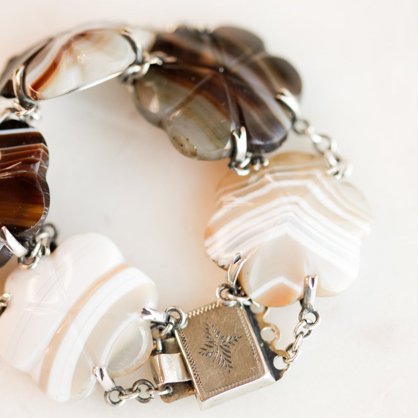 Henri Carved Banded Agate Bracelet