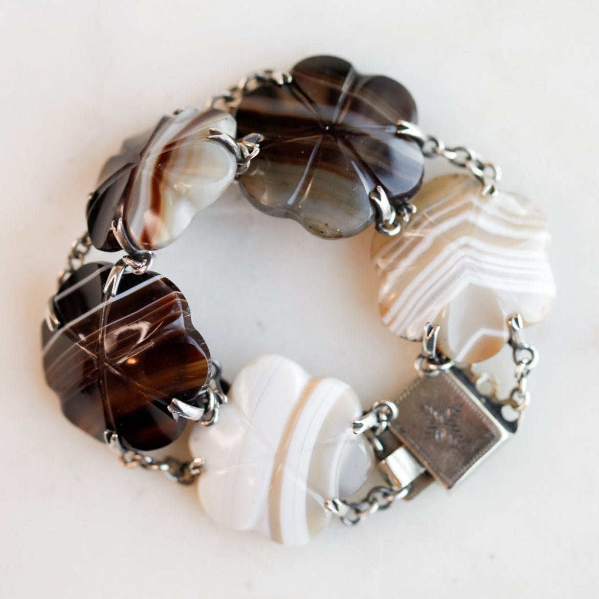 Henri Carved Banded Agate Bracelet