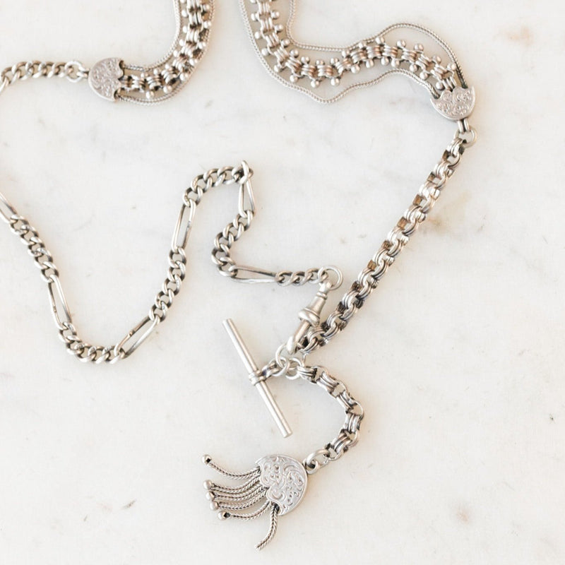 Claude Silver Tassel Necklace