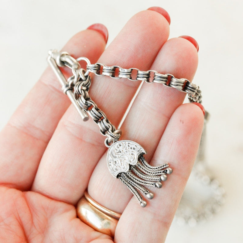 Claude Silver Tassel Necklace