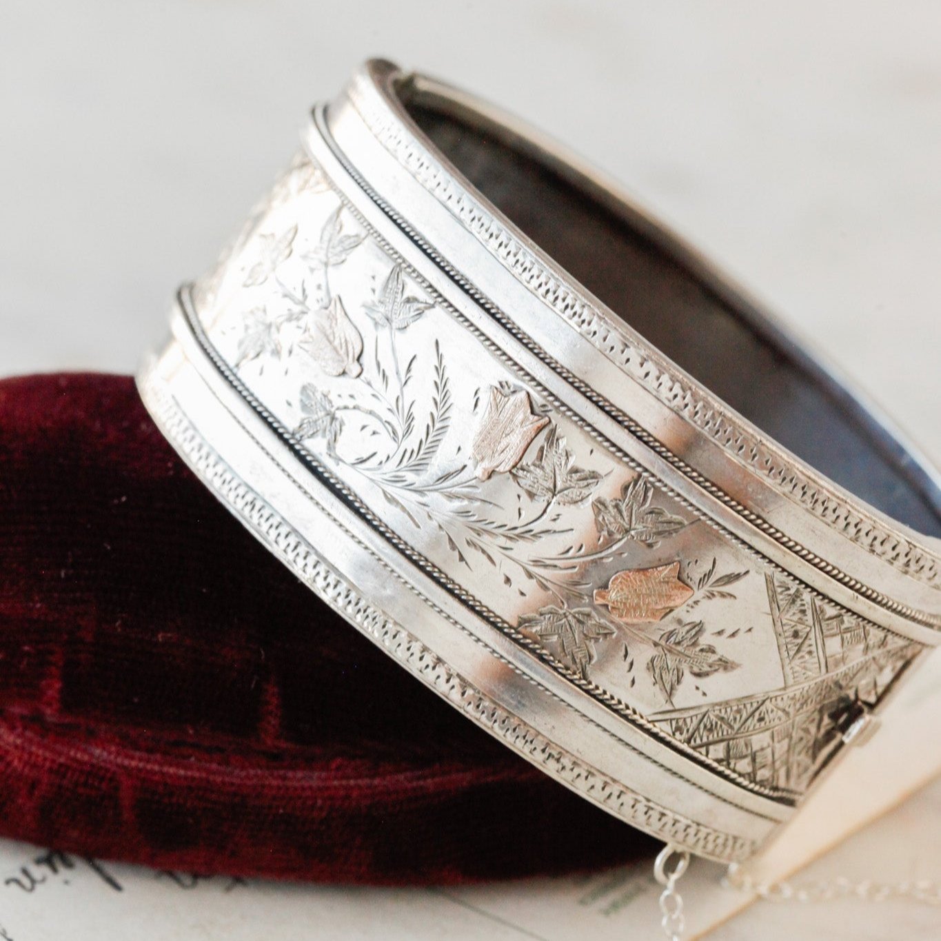 "Xmas 1883" Silver Bangle