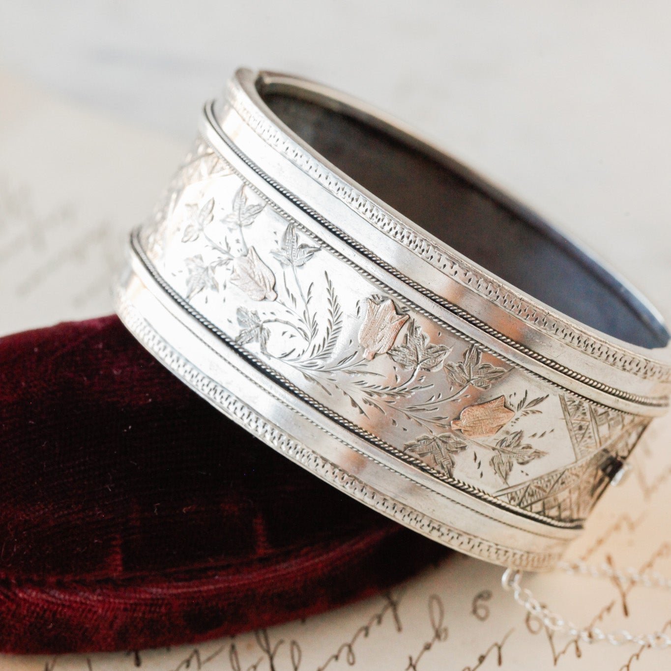 "Xmas 1883" Silver Bangle