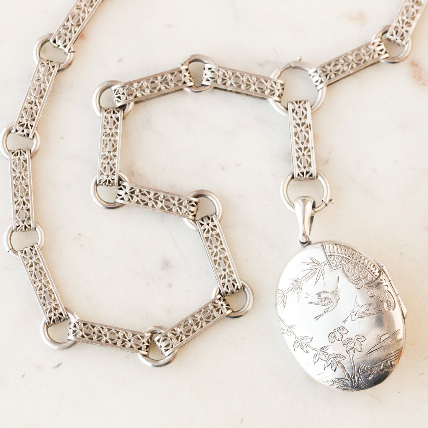 Flora & Fauna Locket Necklace