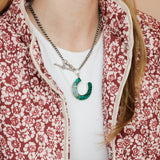 Ferrer Malachite Horseshoe Necklace