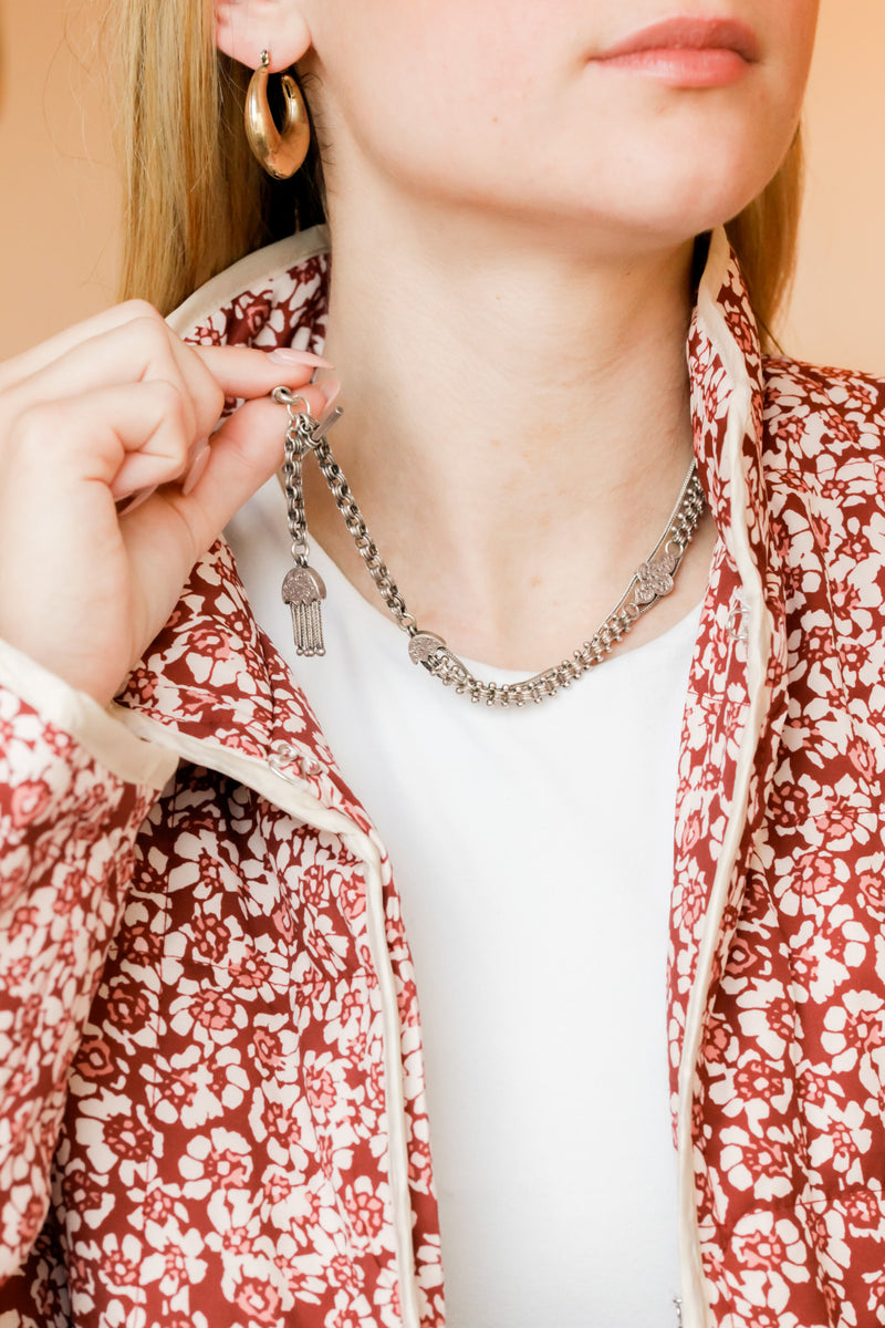 Claude Silver Tassel Necklace