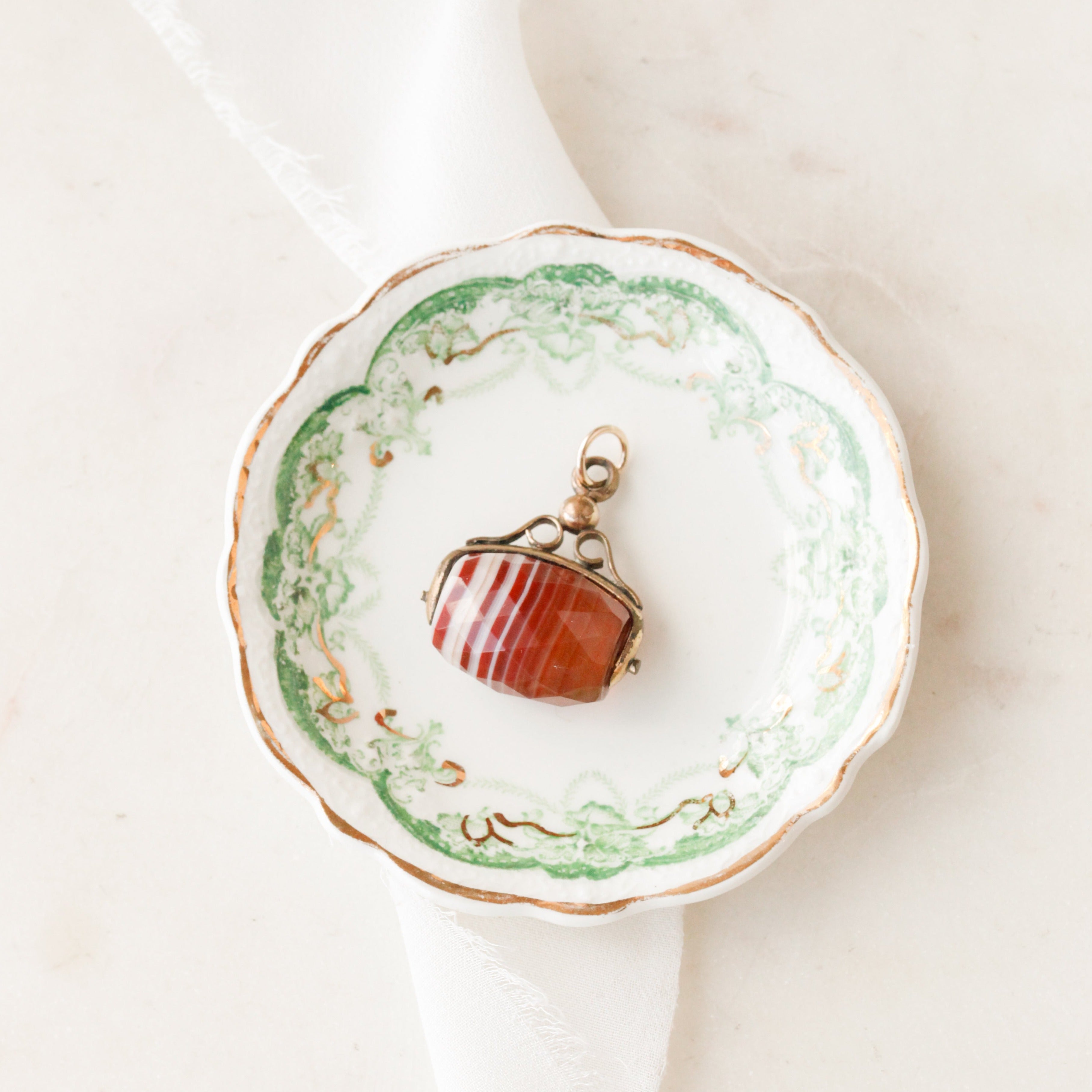 Banded Agate Spinner Charm